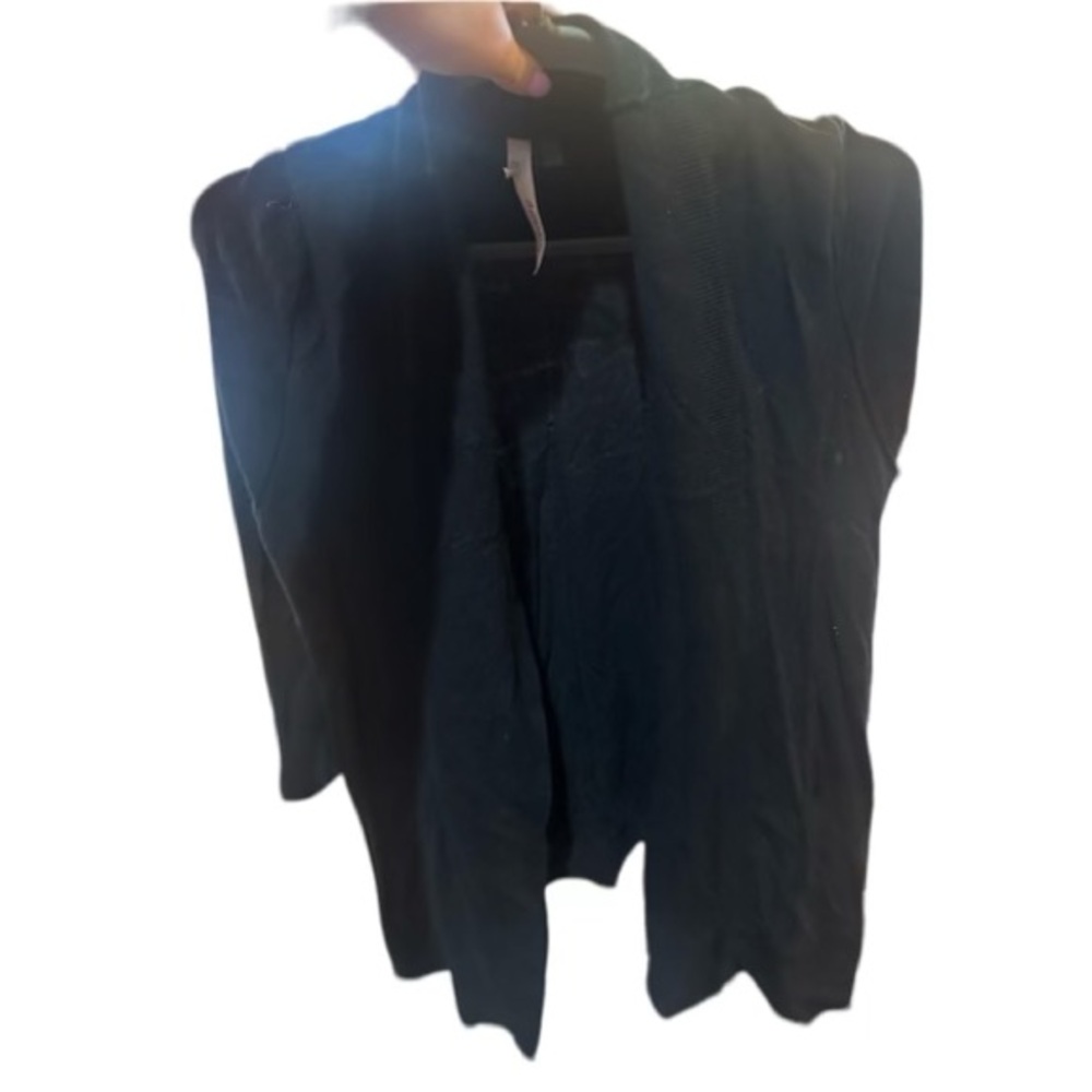 NY COLLECTION VELOUR RICH BLACK Cardigan
